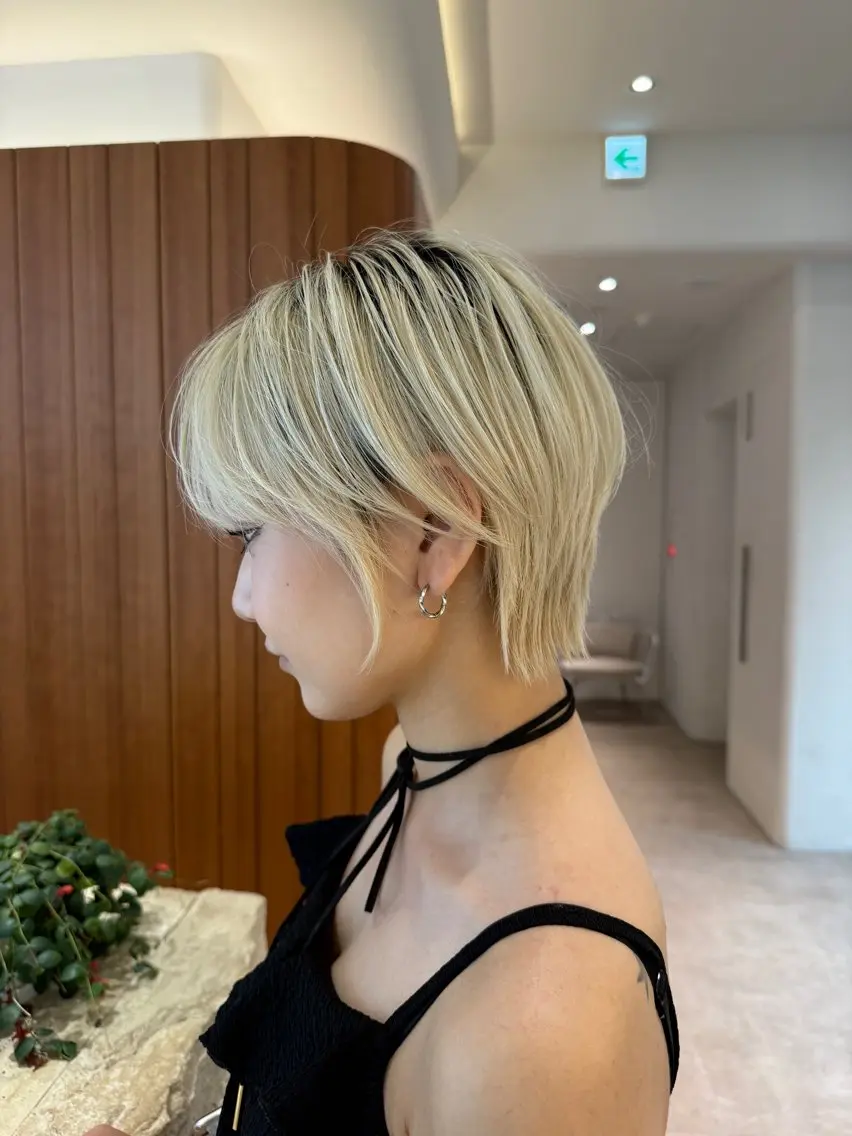 ショート カラー ショートボブ ショートレイヤー ハンサムショート 丸みショート ボブ カット ヘアカラー トリートメント 田中航平/渋谷ボブ/ レイヤーボブのヘアスタイル
