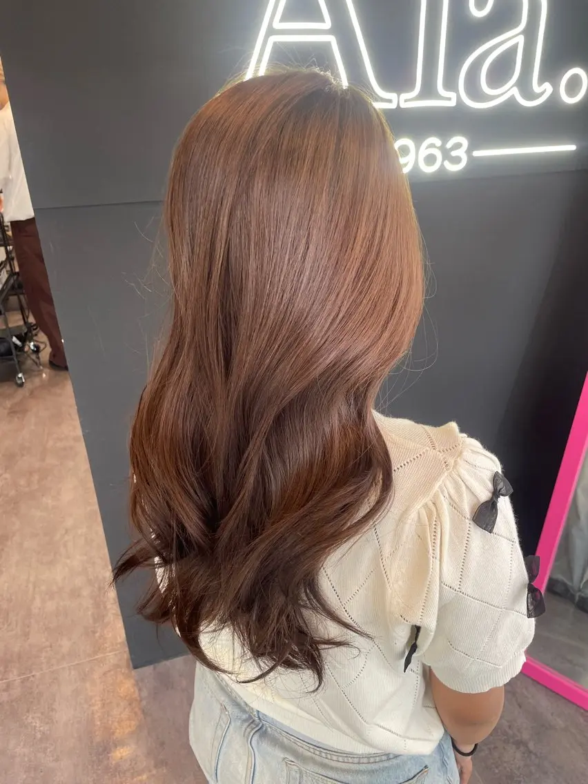 ロング カラー ブラウンカラー ショコラブラウン ヘアカラー  ︎︎ 寧音のヘアスタイル