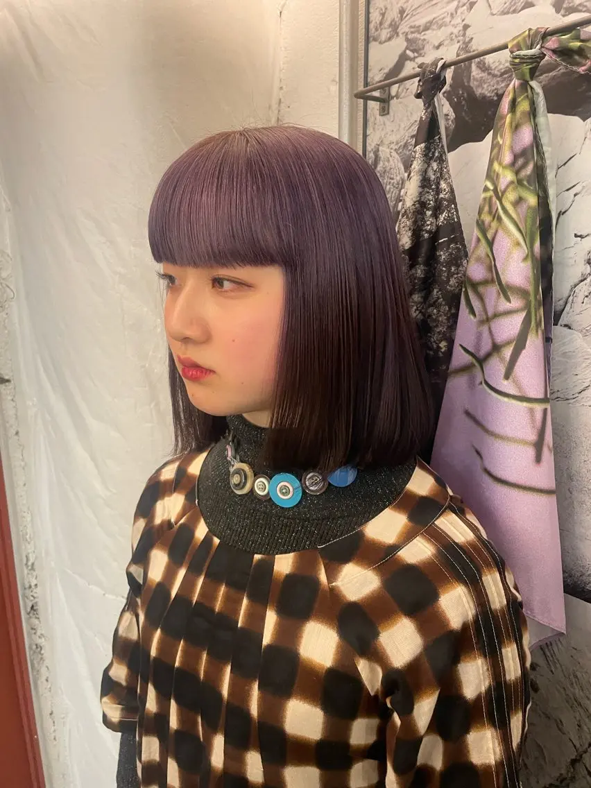 ミディアム カラー パープルカラー トリートメント限定 価格🌬️yusaのヘアスタイル