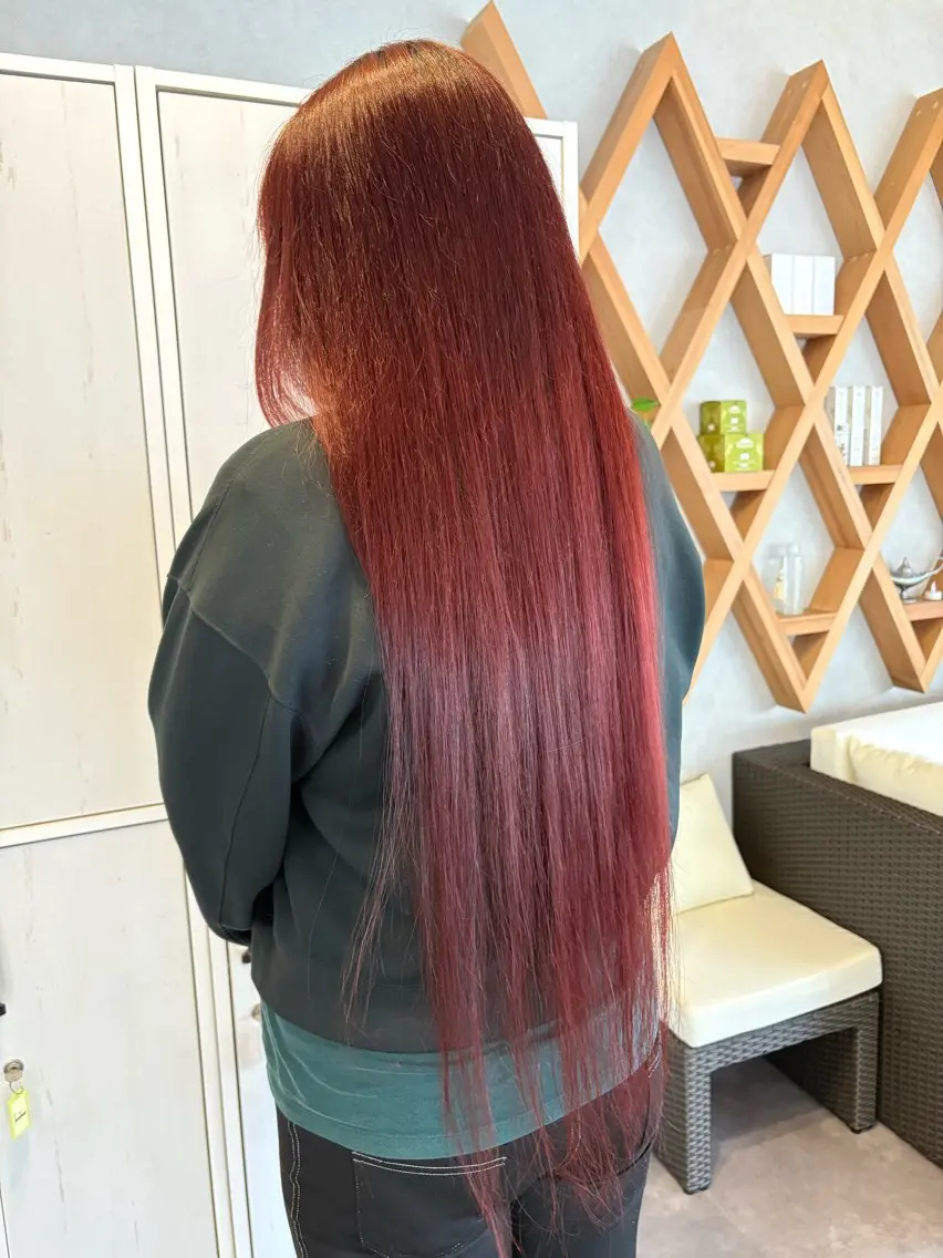 ロング カラー ヘアカラー 荒木 帆香のヘアスタイル