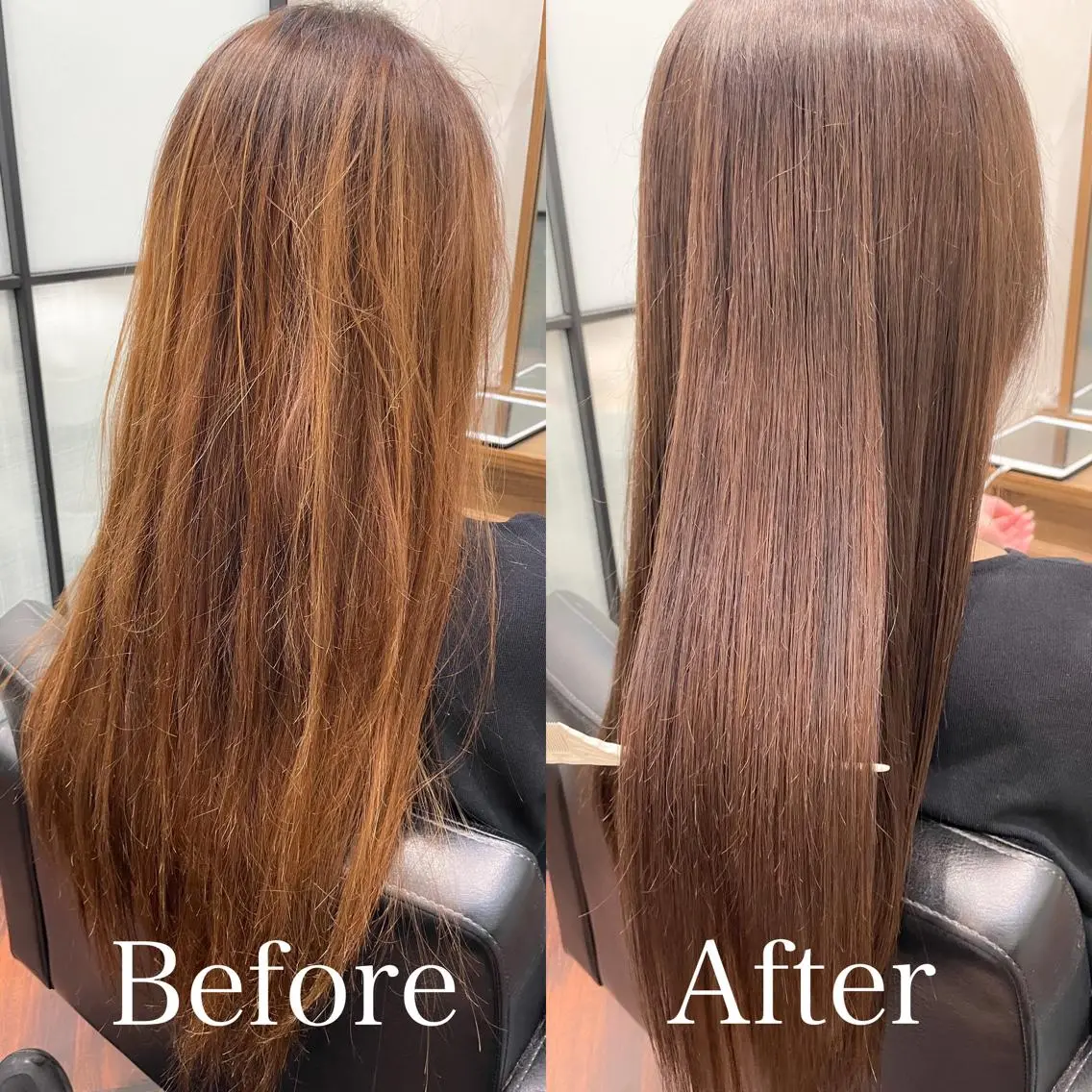 セミロング 髪質改善 酸性ストレート 縮毛矯正 樽見 怜のヘアスタイル