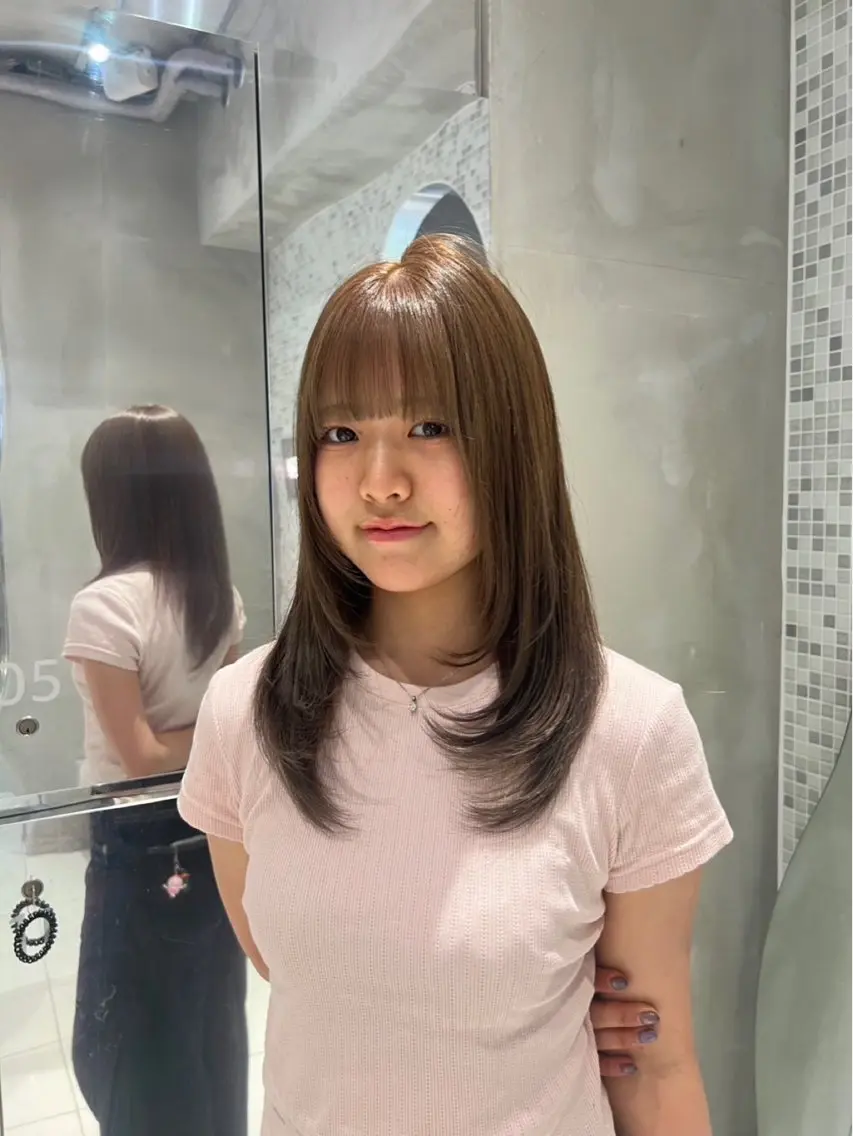 セミロング ヘアカラー 🪽ruan 🎀モデル募集中のヘアスタイル