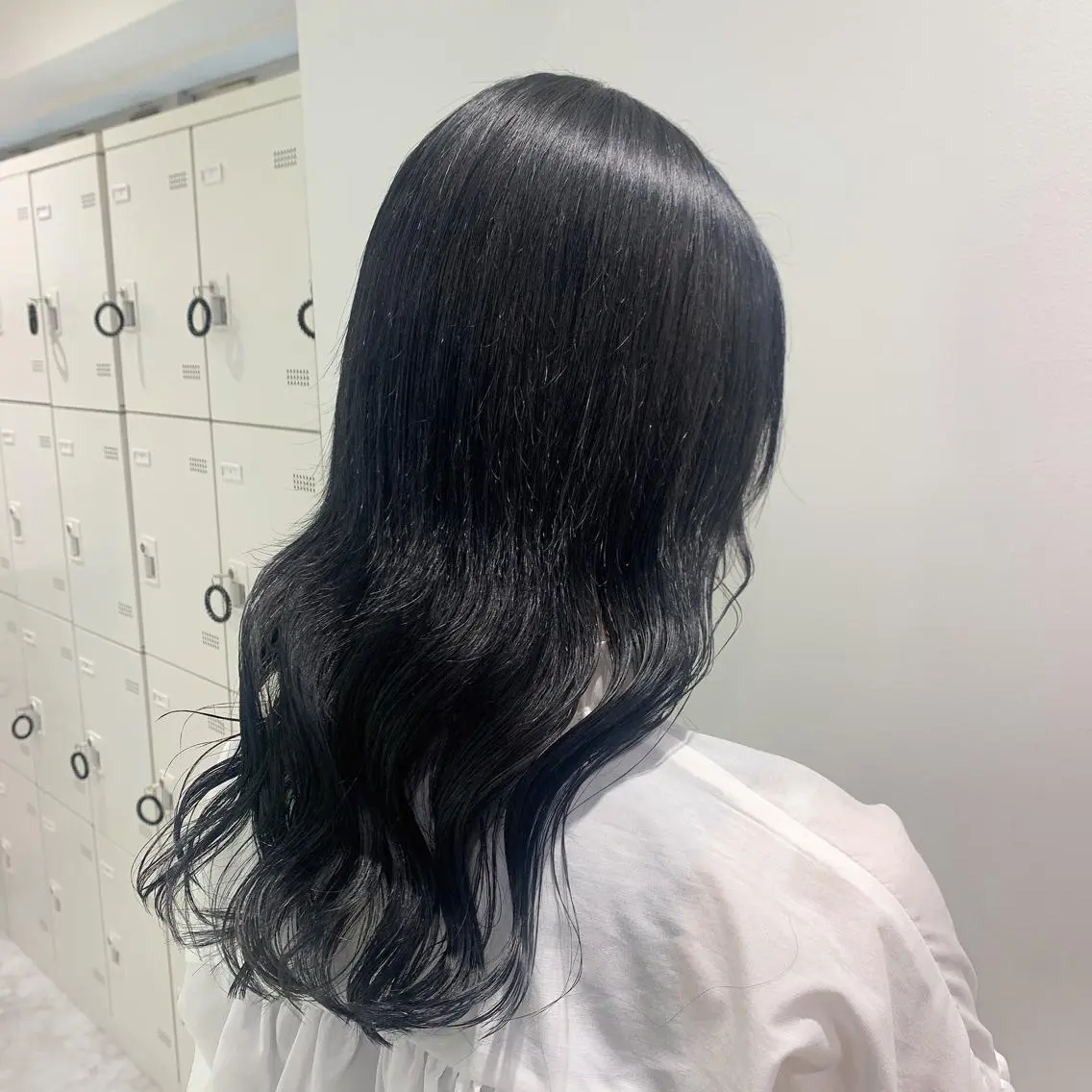 ロング カラー パーマ ヘアアレンジ メンズ キッズ ネイル マツエク・マツパ 黒髪 ブルーカラー ブルーブラック ブルー 🦋haginoya miho🦋のマツエク・マツパデザイン