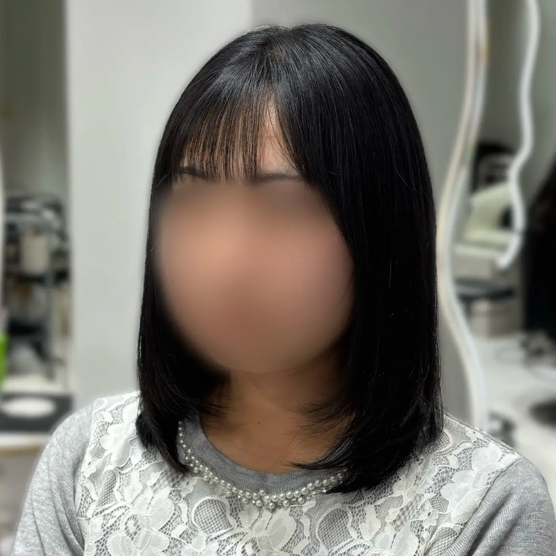 ミディアム 韓国風ヘア レイヤーカット 後藤 瑠菜のヘアスタイル