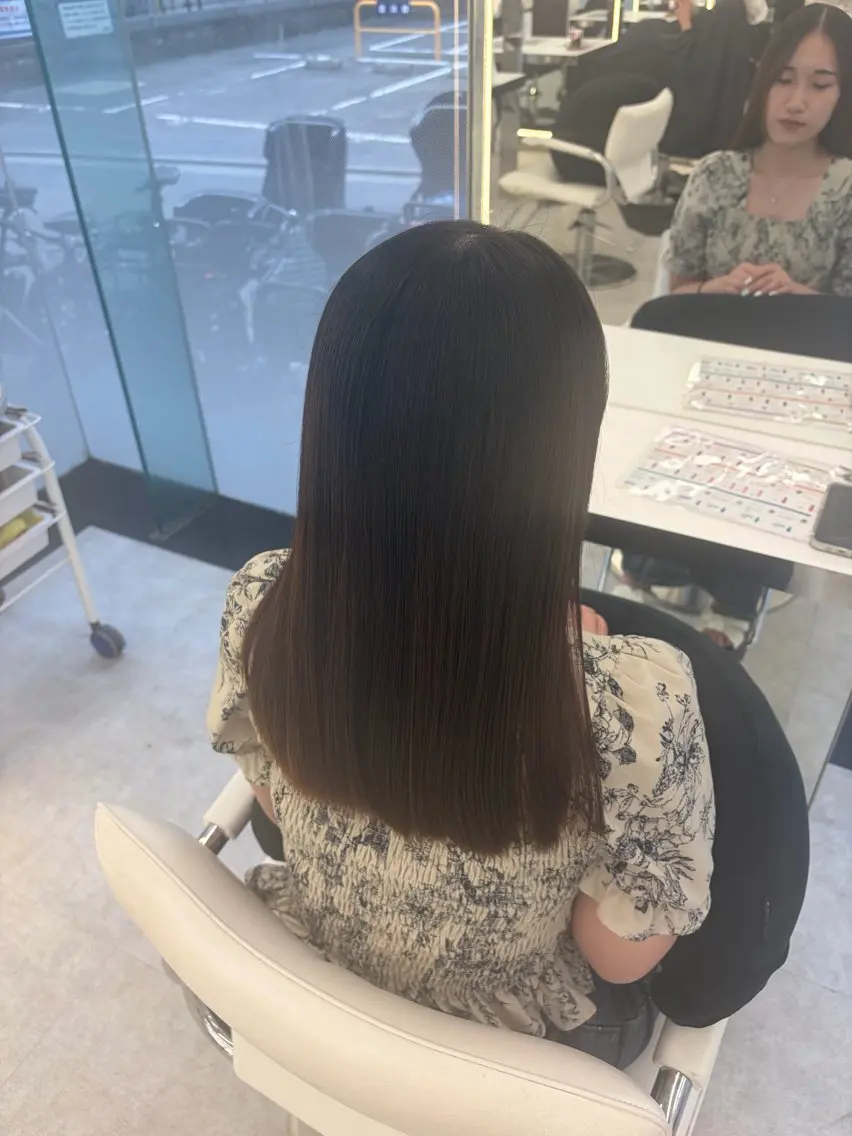セミロング ヘアカラー トリートメント 💗透明感カラー🫧 Ruka🎀のヘアスタイル