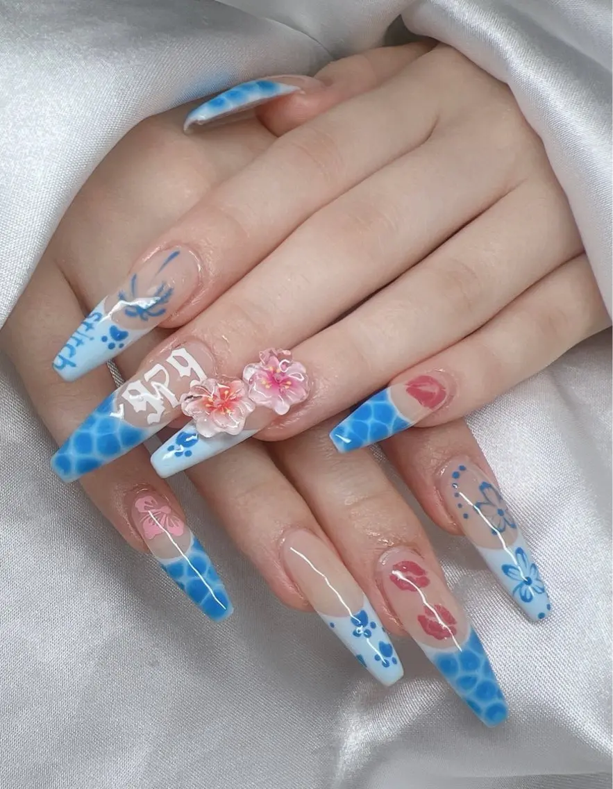 ネイル 長さ出し グラデーション キラキラネイル マグネットネイル ニュアンスネイル Lee Nails チップ長さだし専門店のネイルデザイン