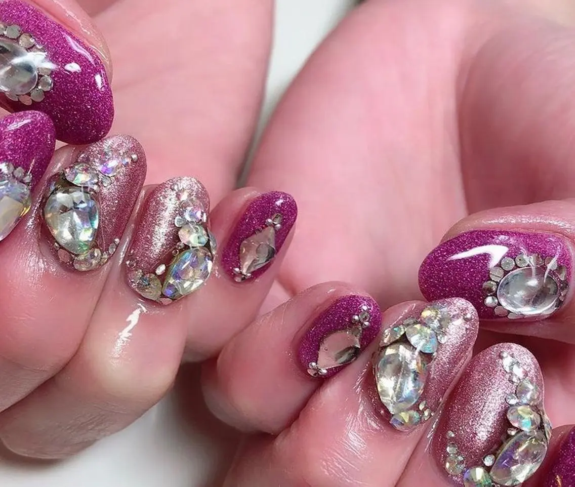 ネイル 長さ出し ジェルネイル 韓国ネイル マグネットネイル 持ち込み ハンドネイル Nail&eye Belire 新宿のネイルデザイン