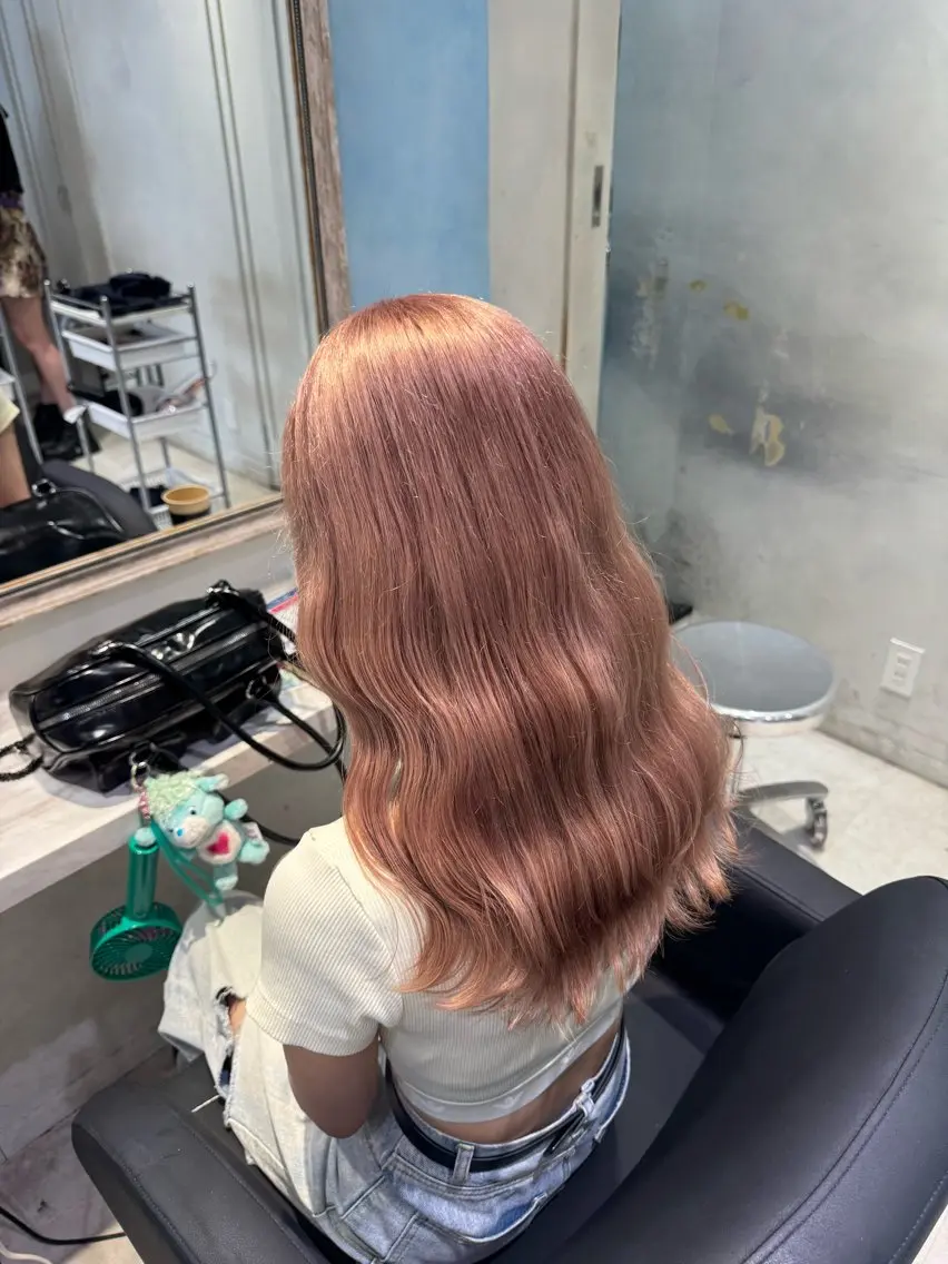 ロング カラー ブリーチ ケアブリーチ ケアカラー 髪質改善 韓国風ヘア ヘアカラー 🦋ブリーチ/カラー 専門AYA💖のヘアスタイル