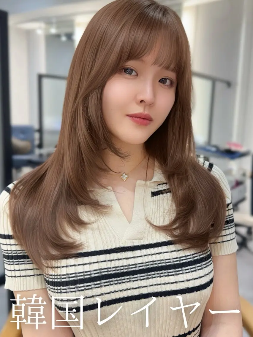 セミロング カラー 韓国風ヘア レイヤーカット カット ヘアカラー 韓国ヘア&耳ツボ💎 池袋/himeriのその他イメージ