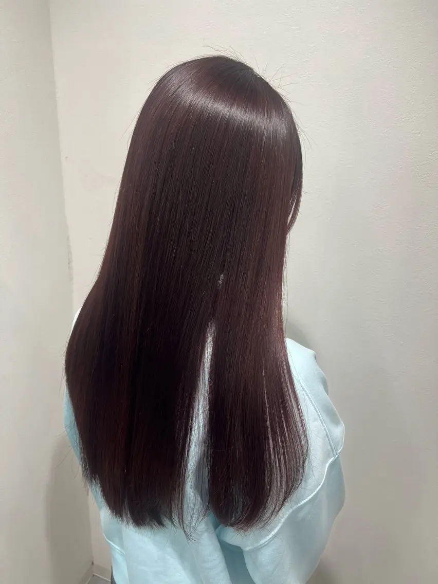 ロング カラー ブラウンカラー ピンクカラー ピンクブラウン ヘアカラー トリートメント Anli_ shuri.のヘアスタイル