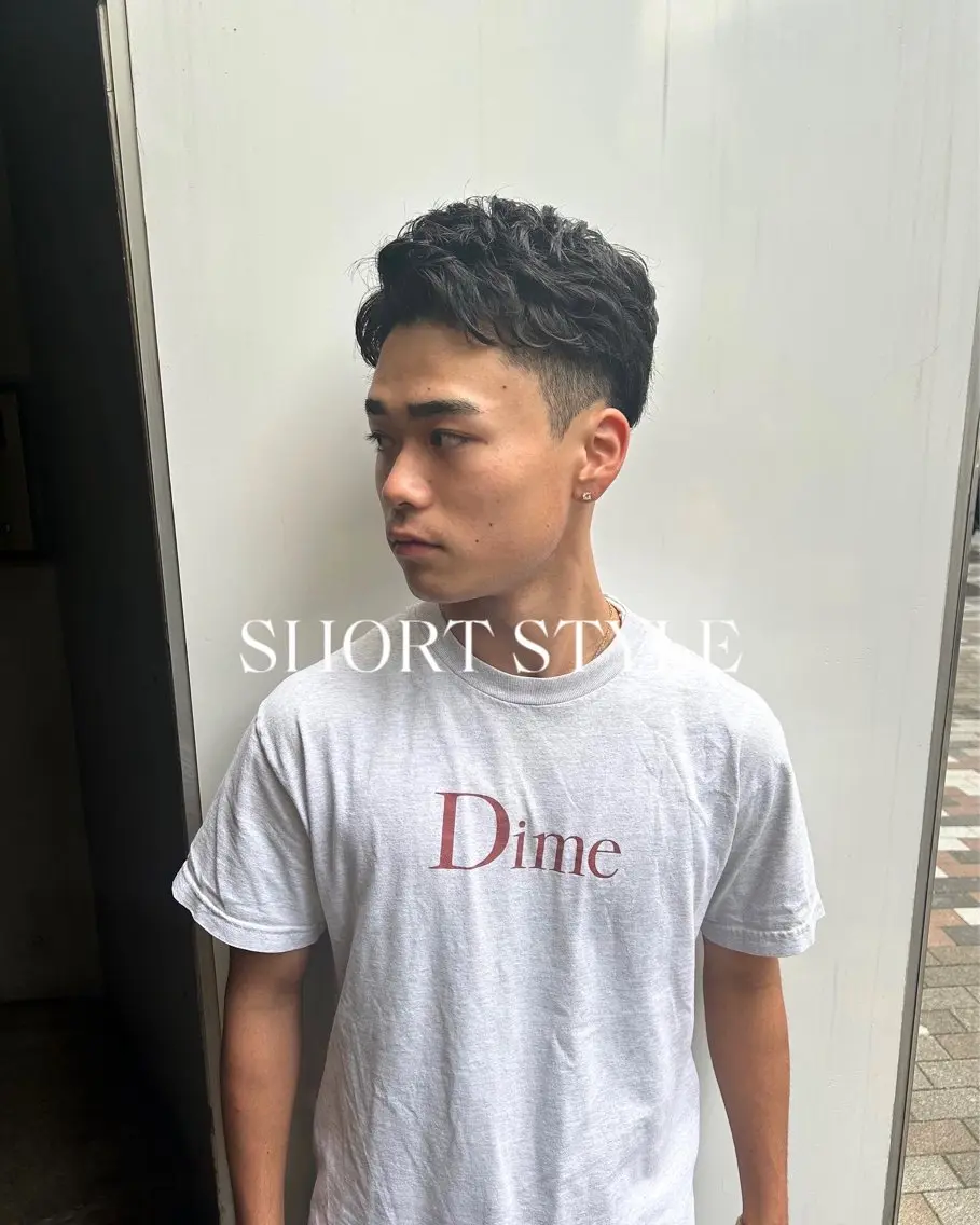 ショート パーマ メンズ メンズブリーチ メンズハイライト メンズインナーカラー メンズパーマ プードルパーマ 💈メンズ短髪特化 ✂︎伊藤大輝💈のヘアスタイル