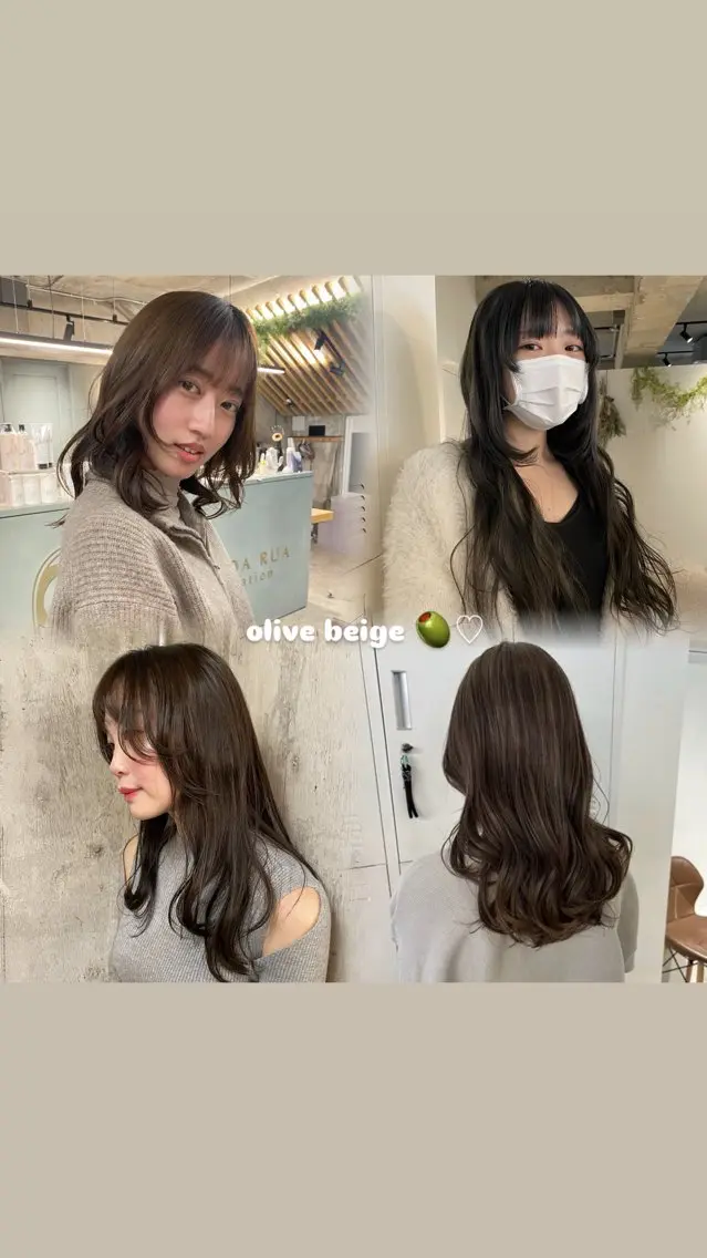 カラー ベージュカラー 透明感カラー オリーブベージュ 透明感カラー🫧🫖 rin🎀のヘアスタイル