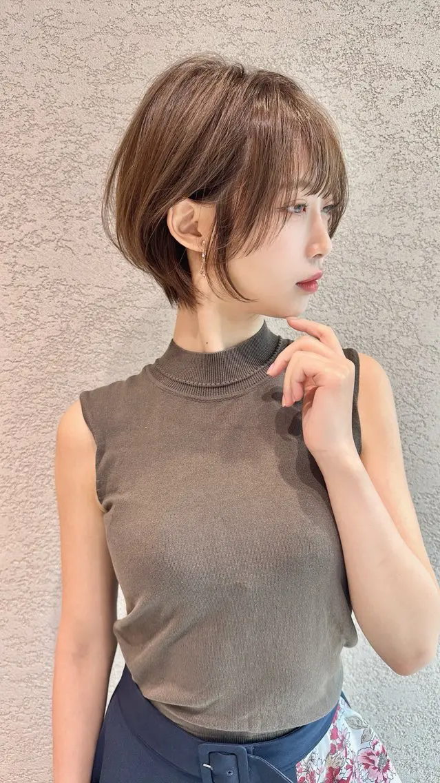 ショート カラー カット 美髪縮毛矯正✨🫧 レイヤー川村利幸のヘアスタイル