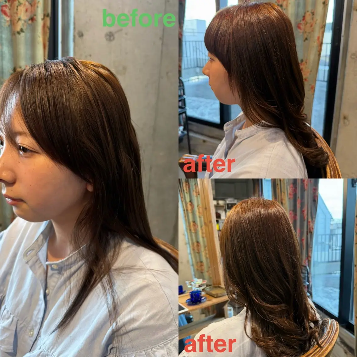 ミディアム カラー ヘアアレンジ ブラウンカラー ナチュラルブラウン くびれヘア カット ヘアカラー トリートメント 🍀Ryosuke 🍀のヘアスタイル