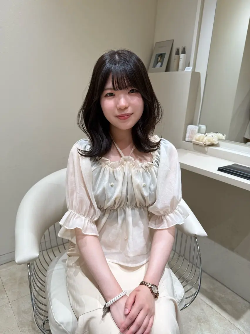 カラー ヘアアレンジ 田中 夏妃のヘアスタイル