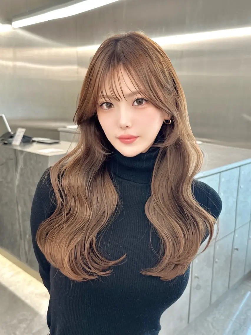 ロング カラー 🍑韓国風レイヤー 🍑莉子のヘアスタイル