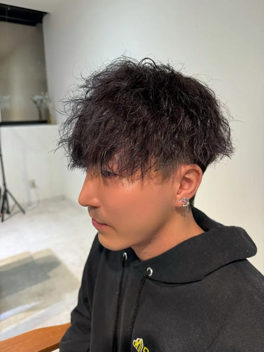 パーマ メンズ メンズパーマ特化/ シャドウ/波巻/陸翔のヘアスタイル