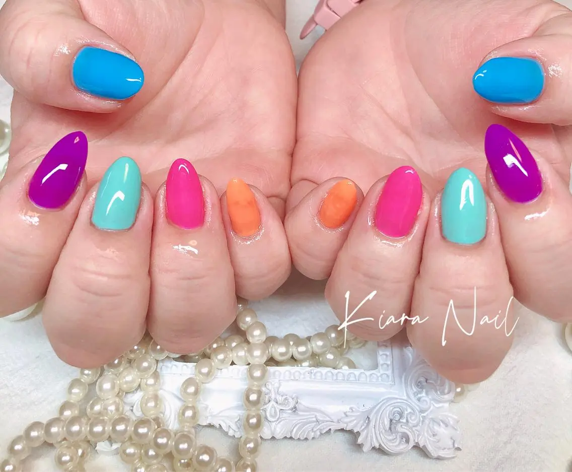 ネイル ワンカラーネイル 🍭Kiara Nail🍭のネイルデザイン