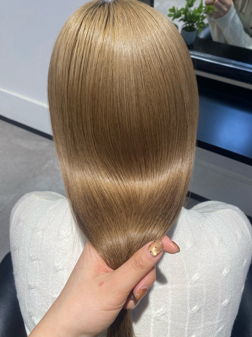 ミディアム 髪質改善 トリートメント ヘアカラー 長谷部 里美のヘアスタイル