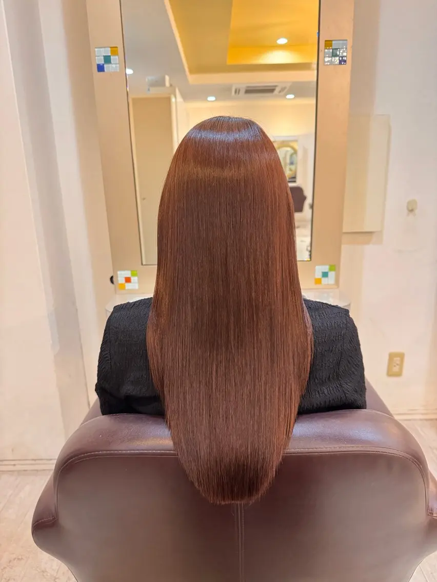 ロング カラー ブリーチ 縮毛矯正 カット 縮毛矯正 トリートメント . Takumiのヘアスタイル