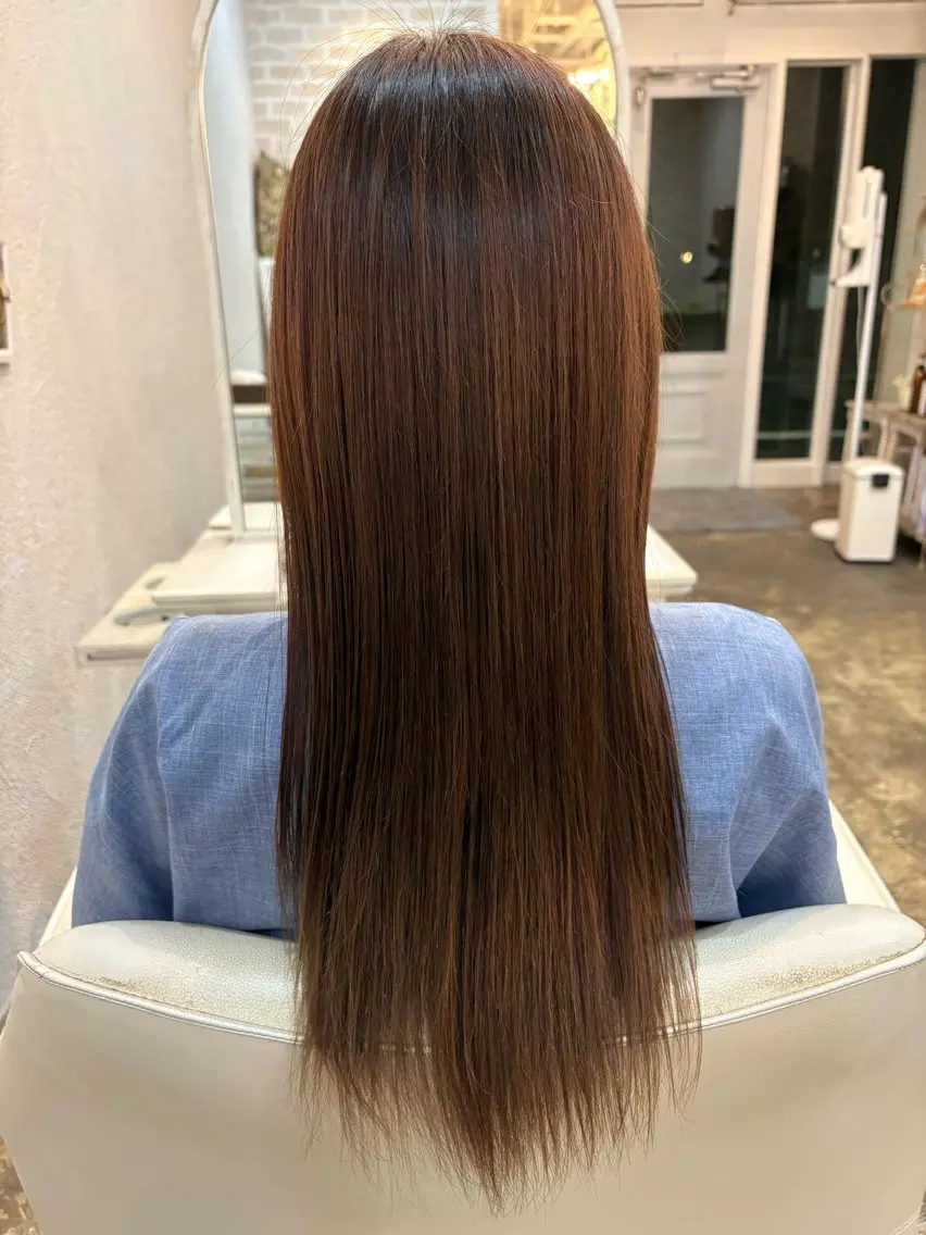 ロング カラー ベージュカラー 透明感カラー フォギーベージュ 木津奈保子💚 ✨髪質改善のヘアスタイル