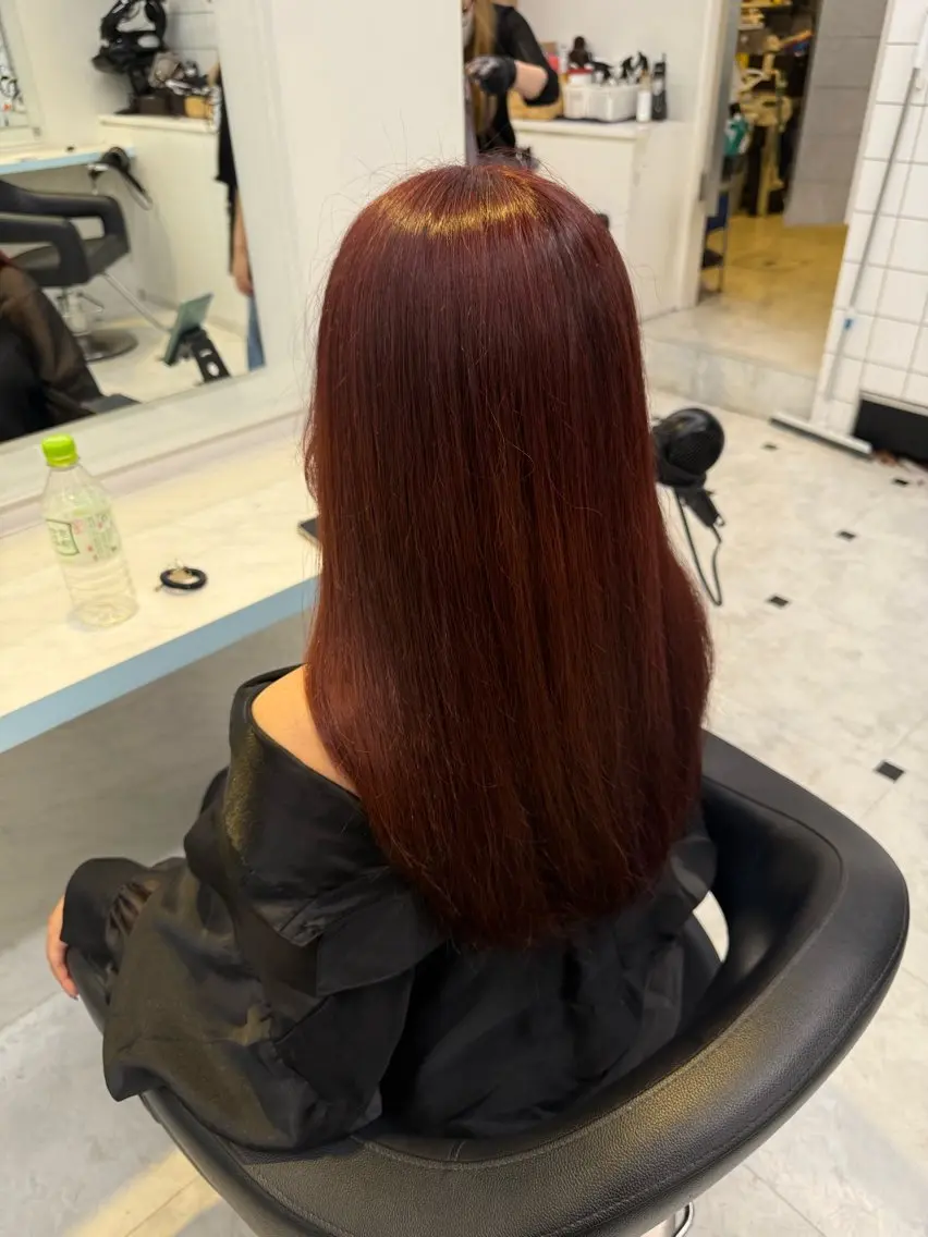 カラー 🇰🇷韓流暖色ヘア 🍒saaya🍒のヘアスタイル