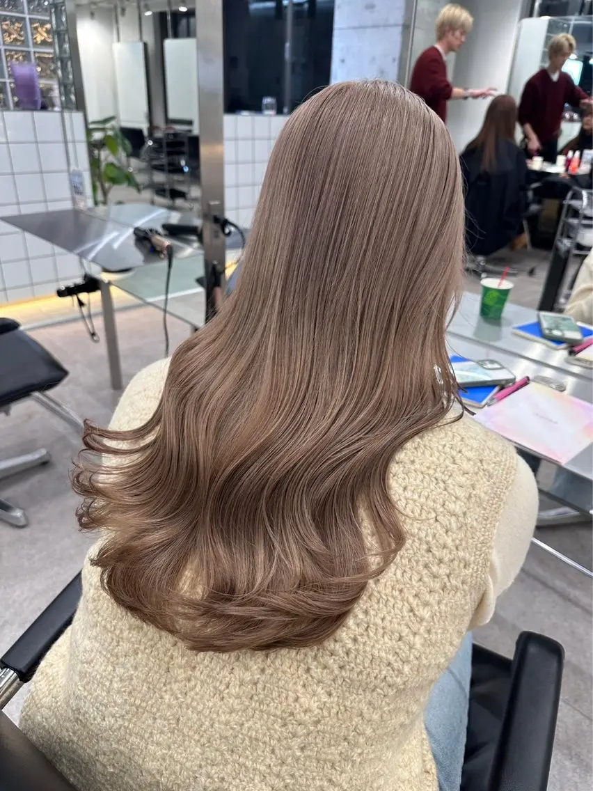 ロング カラー ベージュカラー ミルクティーベージュ カットモデル募集 /RIOのヘアスタイル