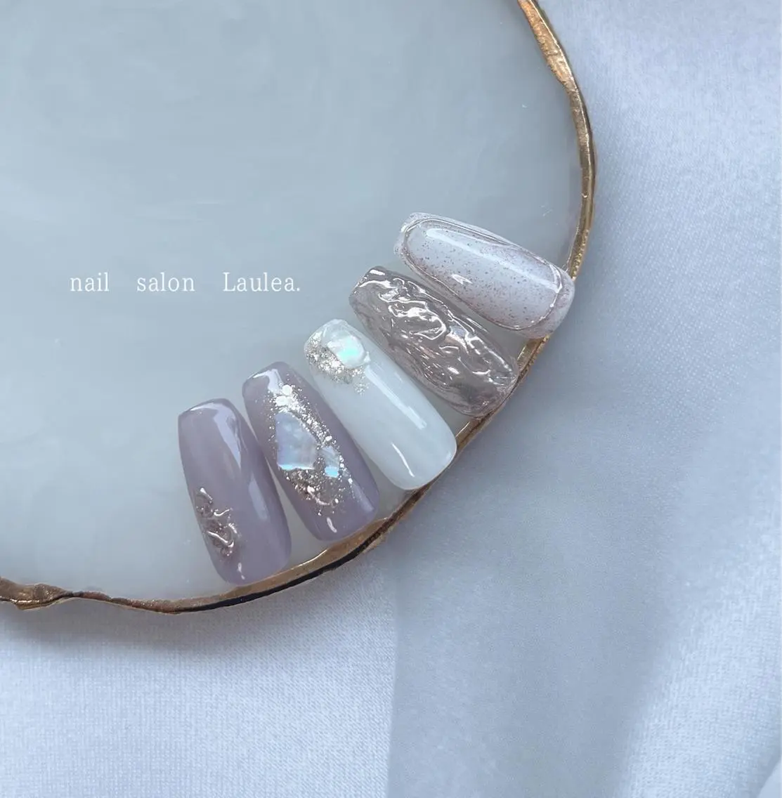 ネイル ジェルネイル ラメ(グリッター) ニュアンスネイル 夏ネイル nail salon Lauleaのネイルデザイン