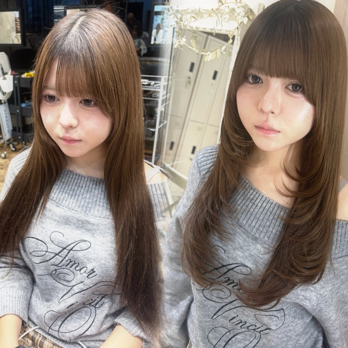 ロング ハイレイヤー レイヤーカット 村山 美姫のヘアスタイル