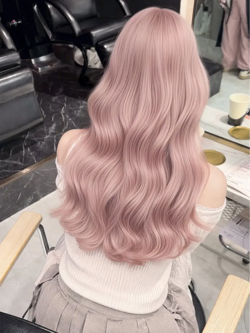 ロング カラー ヘアアレンジ ヘアカラー トリートメント ハイトーン特化💍 NØRN💍韓国のヘアスタイル