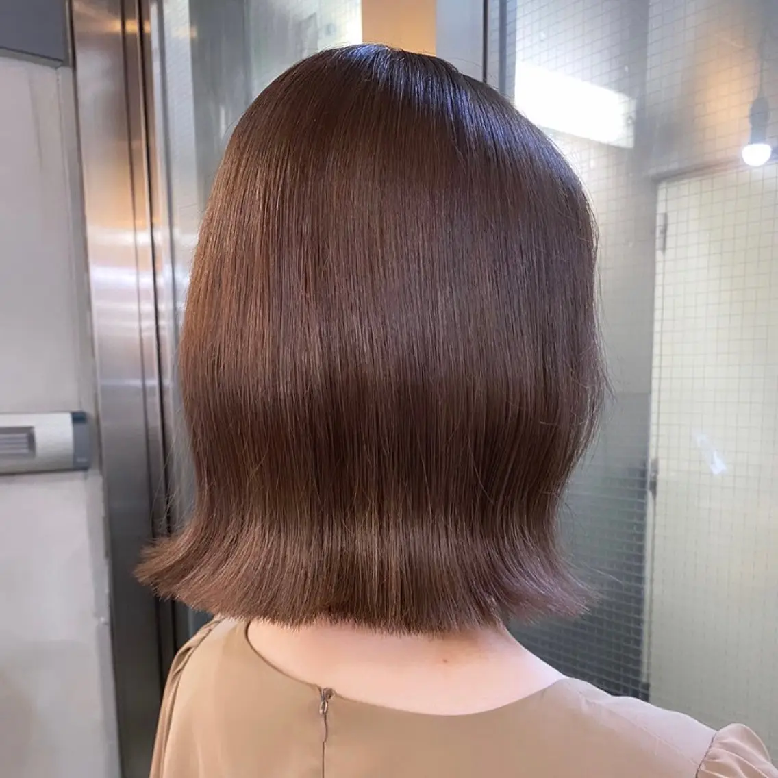 ミディアム カラー アッシュ ベージュカラー 黒髪 ブルーカラー ブルーブラック カット ヘアカラー トリートメント ヘッドスパ ヘアセット 艶感/韓国風 🤍moeka🤍のヘアスタイル