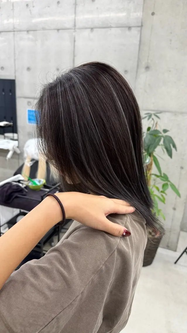 セミロング カラー ハイライトカラー ハイライト ヘアカラー Kazuki/名古屋 ブリーチ/髪質改善のヘアスタイル