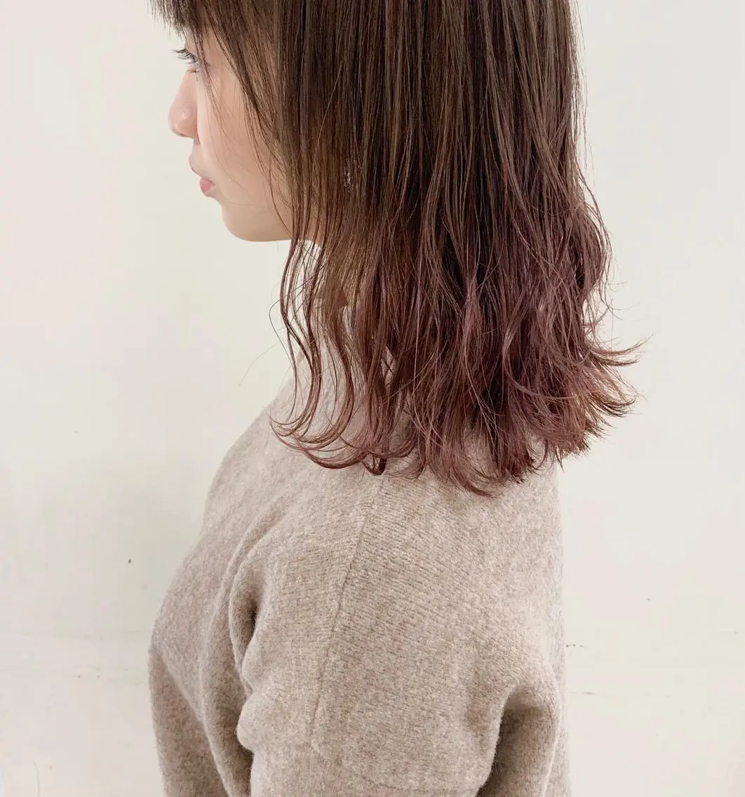 カラー ベージュカラー ピンクカラー ピンクベージュ 窪田 椋介のヘアスタイル