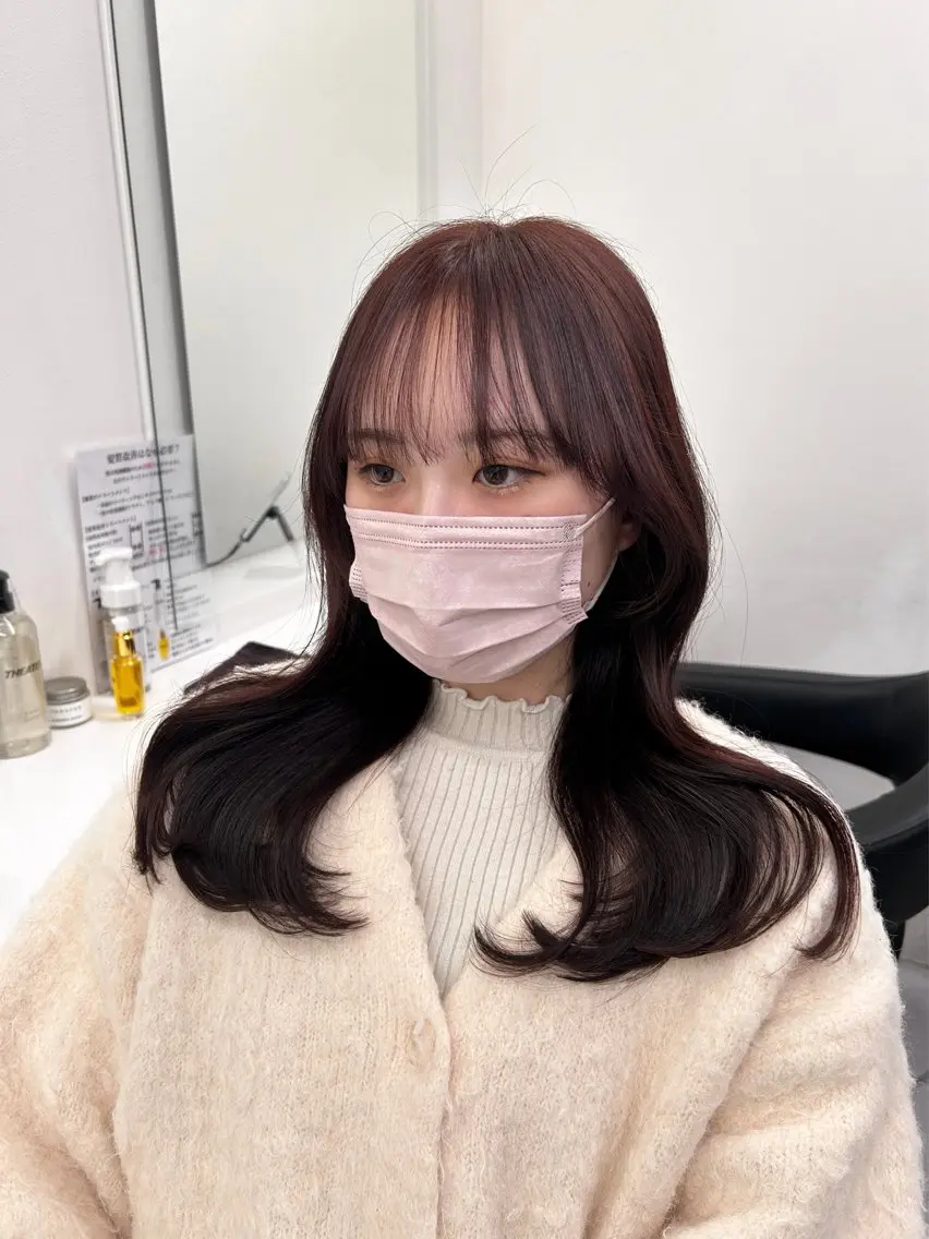 カラー ヘアカラー トリートメント ヘッドスパ ヘアセット 🥯縮毛/レイヤー/ ベージュヘア🥯のヘアスタイル