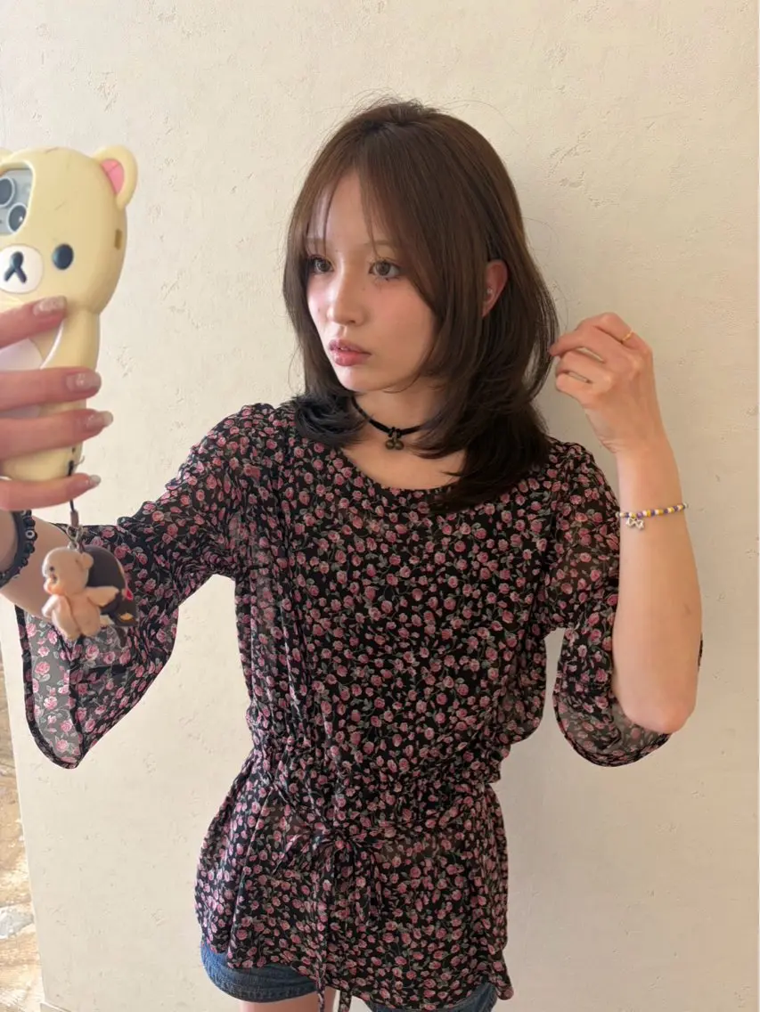 ミディアム カラー ヘアアレンジ 嶋津 愛叶のヘアスタイル