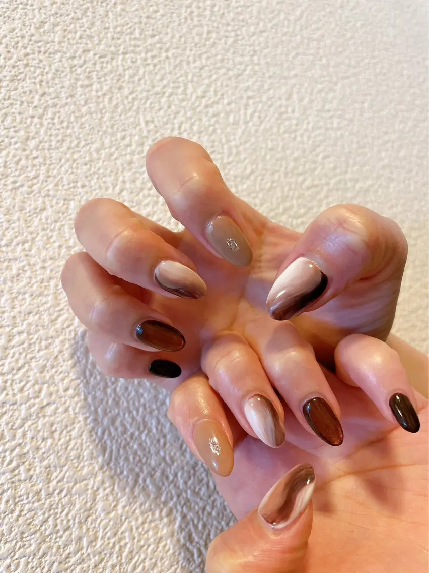 ネイル ジェルネイル 韓国ネイル メンズネイル パラジェル バレンタイン kiki nail たまプラーザのネイルデザイン