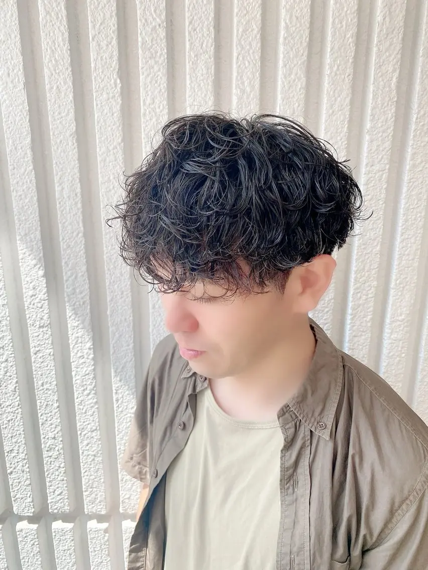 パーマ メンズ カット パーマ ✨店長 鈴木輝✨のヘアスタイル