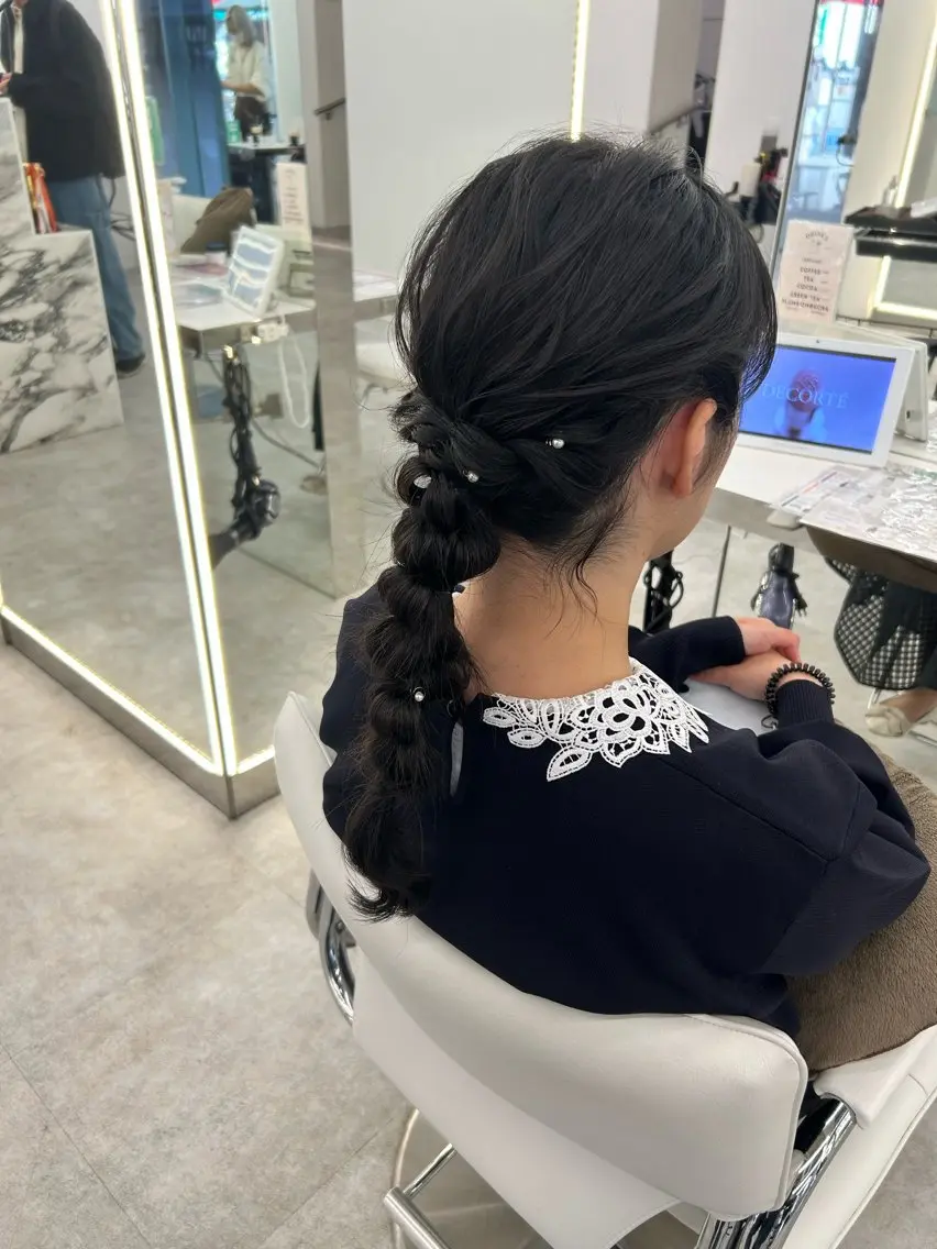 ロング ヘアアレンジ ヘアセット 透明感カラー/ヘアア レンジ/はるか🤍のヘアスタイル