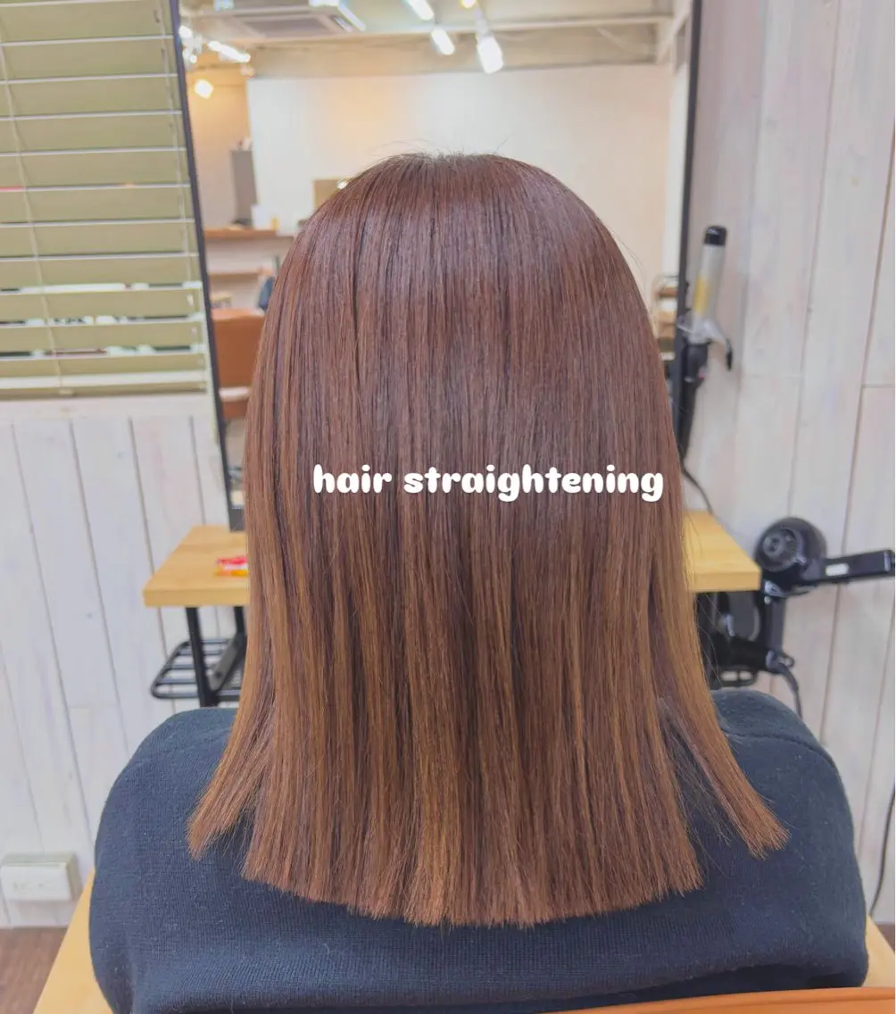 セミロング カット 縮毛矯正 【Rowel】 大野 虹歩のヘアスタイル