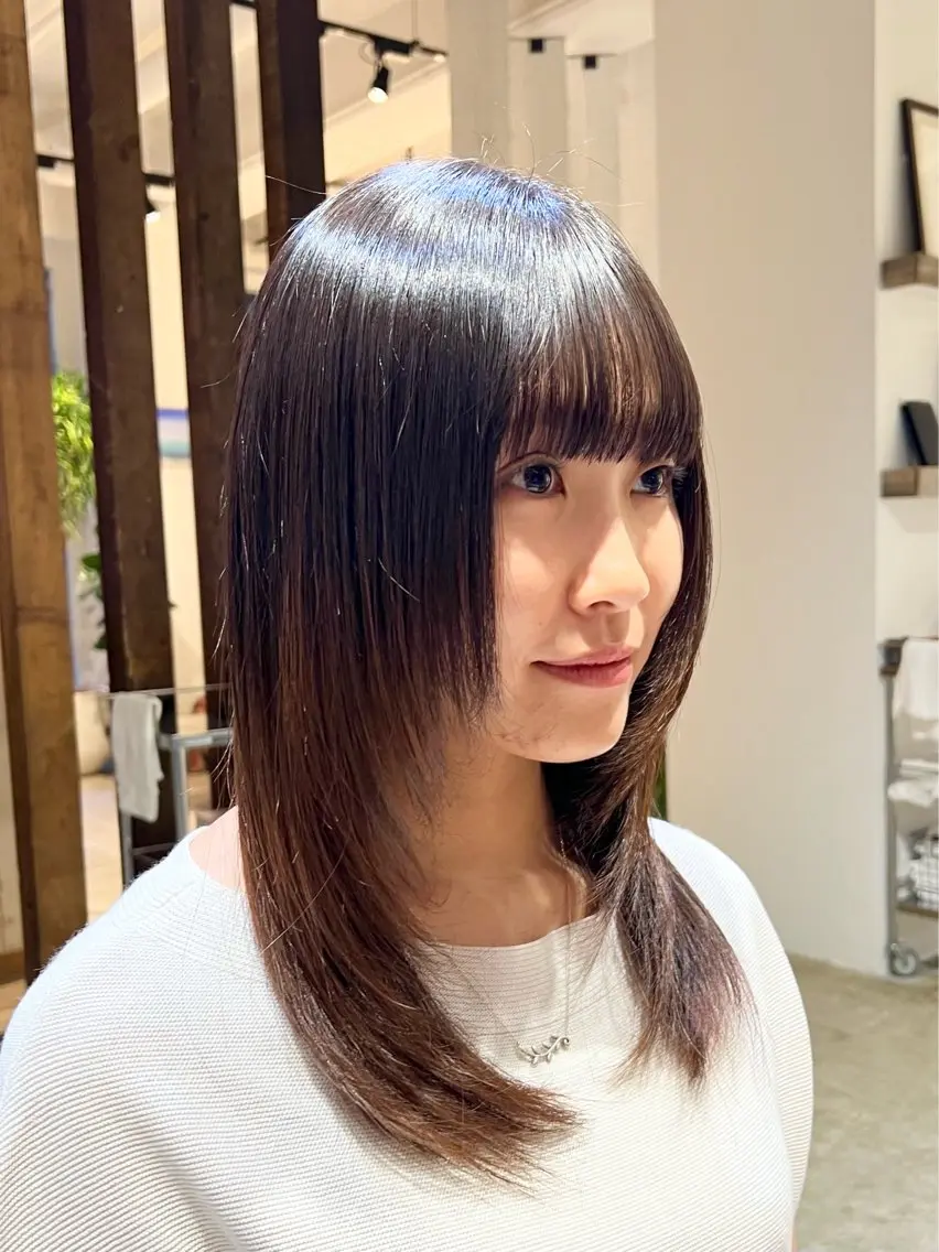 セミロング カラー 髪質改善 ウルフカット カット ヘアカラー トリートメント 🐺ウルフカット特化 🐺/今川のヘアスタイル