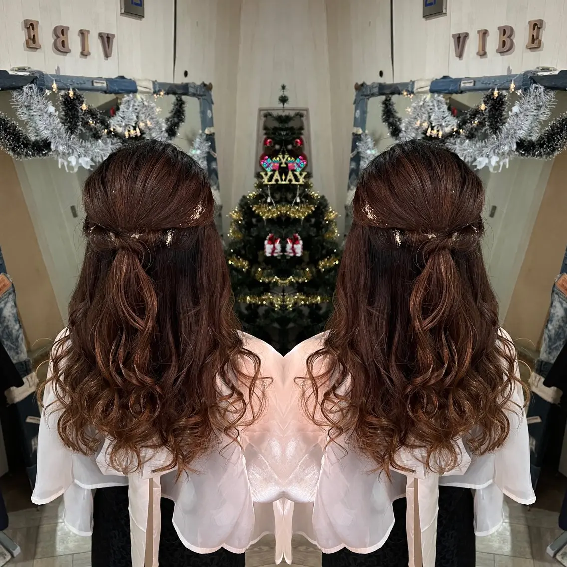 ロング ヘアアレンジ ヘアセット パーマ/レイヤー /ハイライト/AOIのヘアスタイル