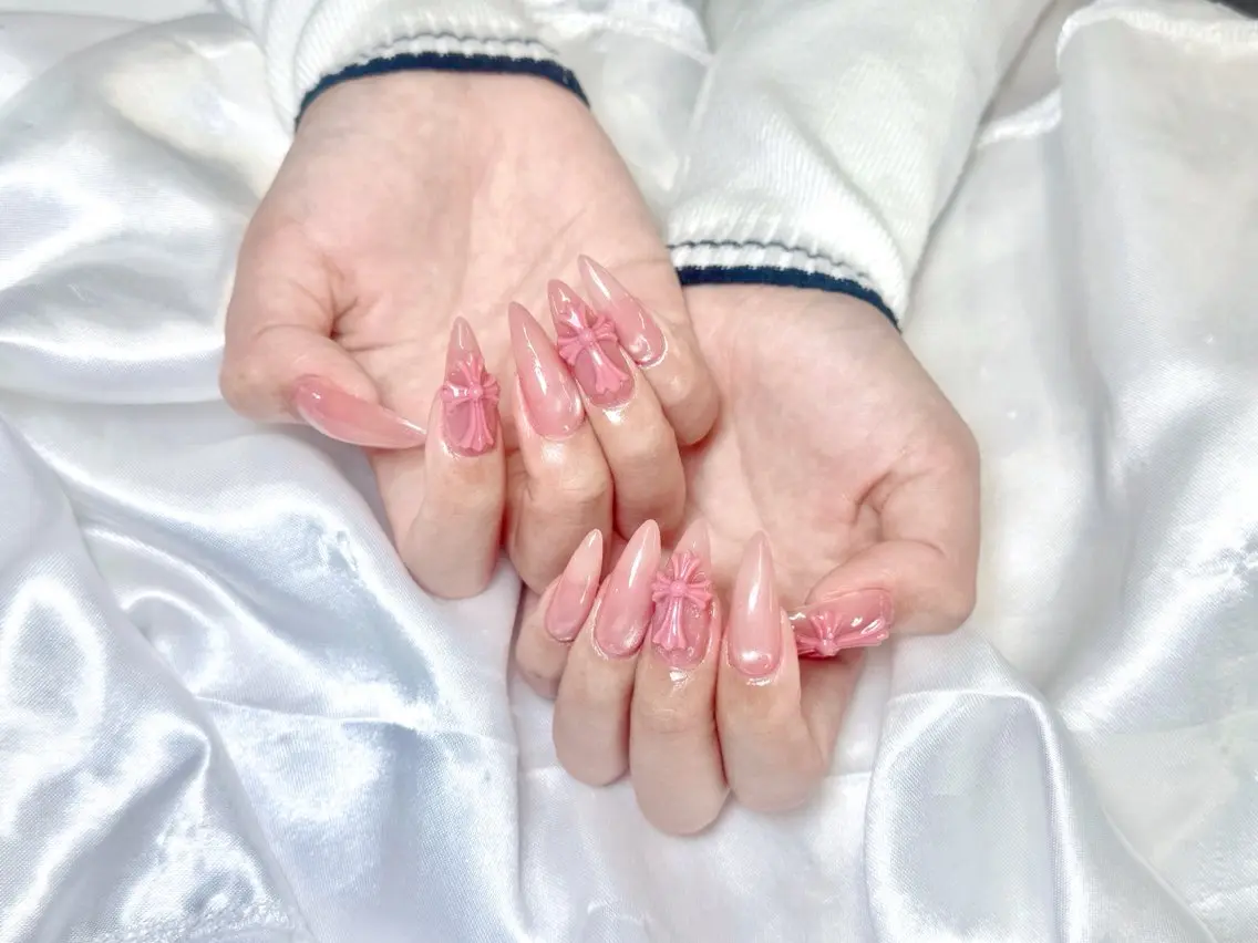 ネイル アートネイル 長さ出し ネイルチップ Lya Nail Salonのネイルデザイン
