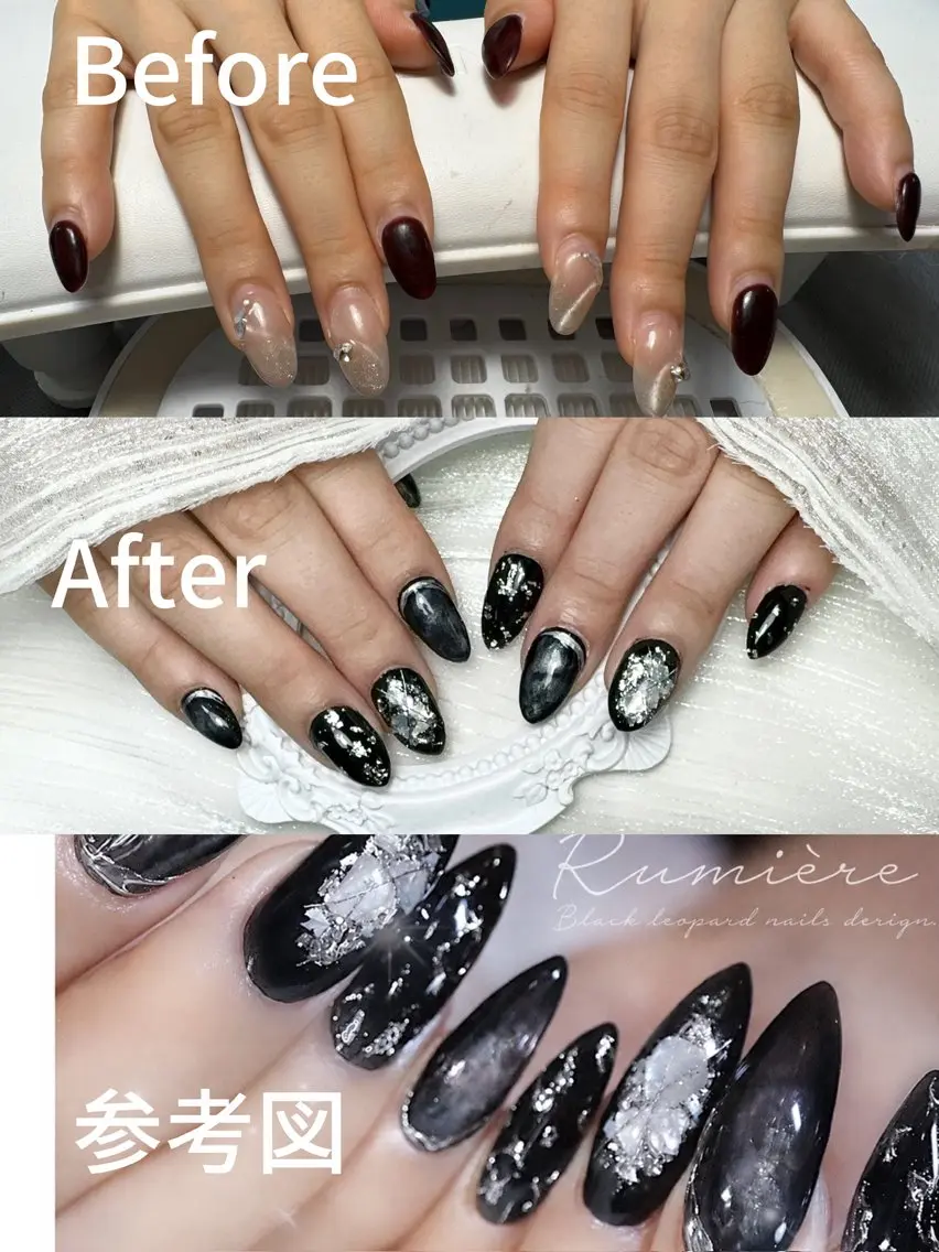 ネイル ネイルチップ Yuka 長さ出し&デザインのネイルデザイン