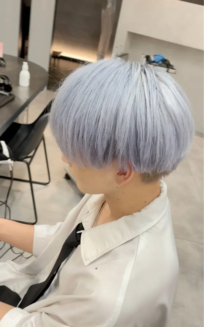 ショート カラー メンズ ヘアカラー ウチダ🦖 メンズカラーのヘアスタイル