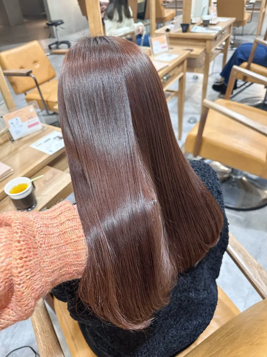 🍎6月限定クーポン🍎　酸性ストレート+カット+クイックトリートメントの写真