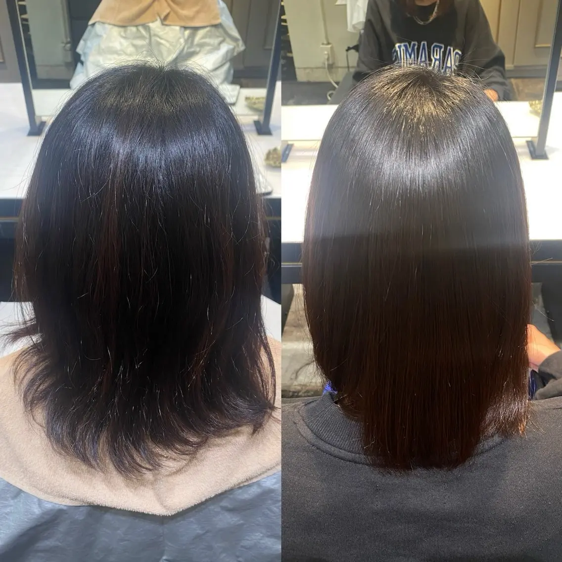 ミディアム 縮毛矯正 髪質改善/カット みお🎀のヘアスタイル