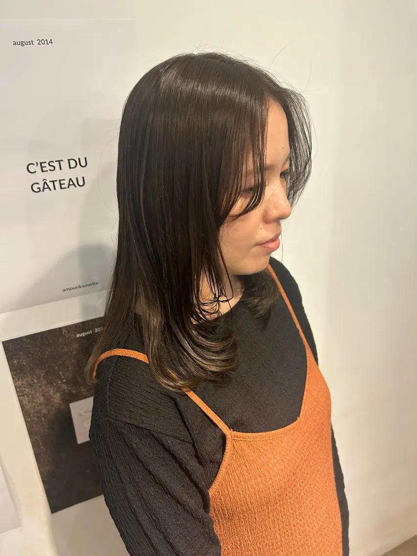 ミディアム レイヤーカット カット ヘアカラー トリートメント ボブ/レイヤー ナカミネアキナのヘアスタイル