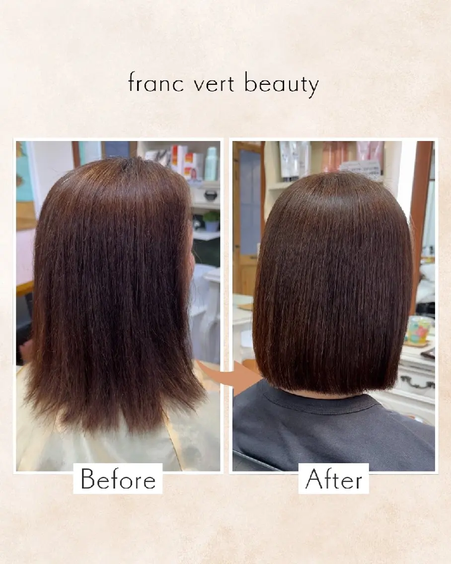 ミディアム 縮毛矯正 あや🍀
大人艶カラ ー・縮毛矯正のヘアスタイル
