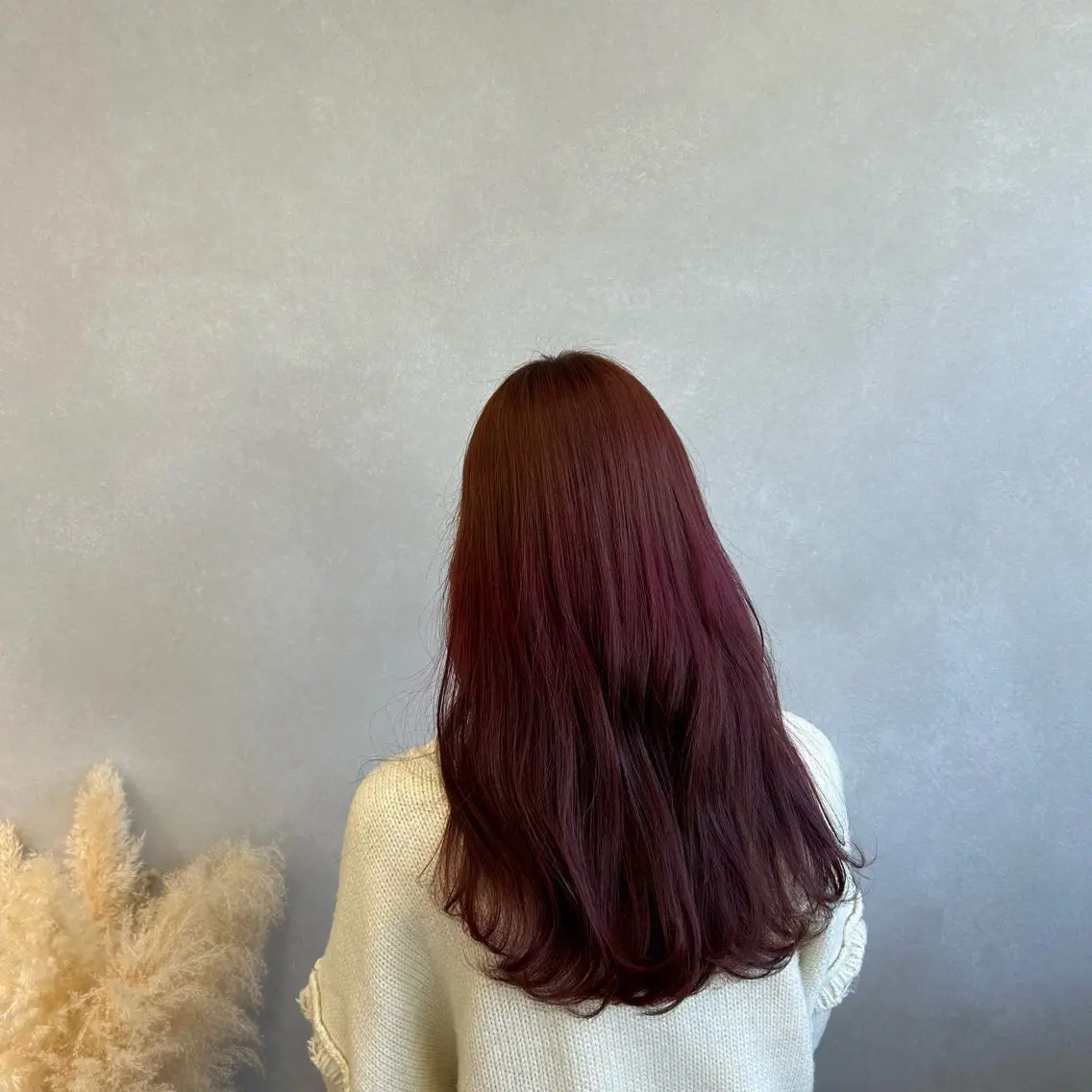 ロング カラー カシス ピンクカラー 暖色･似合わせカラー (廣石沙英🎀)のヘアスタイル