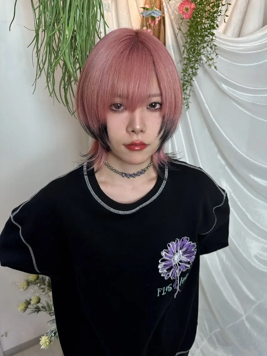 ショート カット ヘアカラー トリートメント 【ロングウルフカット 姫カット】伊藤裕哉のヘアスタイル